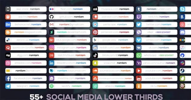 Clean Social Media Lower Thirds